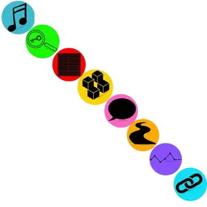 Multi-Sensory Mnemonic Magic Sticker Set – 1 Set of 8 In-Person Color-Coded Memory Stickers