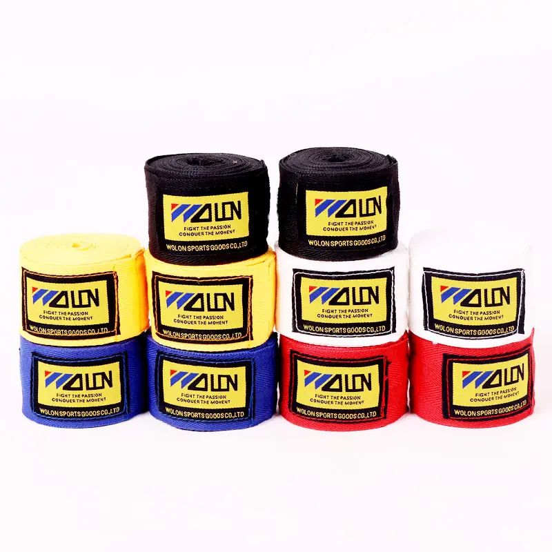 Boxing Bandages Hand Straps Cotton Elastic Sanda Fighting Muay Thai Bandages Sports Fitness Protective Wrist Wraps