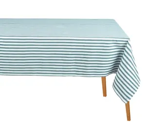 Green Striped Tablecloth Green Striped Tablecloth
