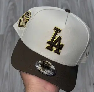 New Era Ivory And Brown Los Angeles Dodgers Cap – 9FIFTY Cute & Trendy LA Style, Adjustable Fit Unisex