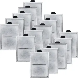 15 Pack Carbon Cartridges for Aquarium Power Filters, Replacement Media for PF20 PF30 PF40 PF75, High-Efficiency Activated Charcoal, Reusable Water Purification, Easy-to-Install Filter Inserts flip  aquatics snap  fishtank wall  fish  tank aquarium  slide