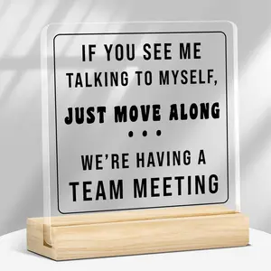 Acrylic Desk Sign, Acrylic Plaque Sign, Funny Office Decor, Novelty Decor Gift for Men & Women, Work Birthday Or Cubicle Display, Home Decor, Room Decor, Desk Decor