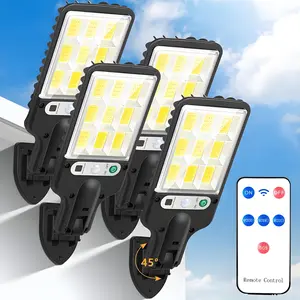 Solar Lights Outdoor, Motion Sensor Security Lights with 3 Lighting Modes Solar Powered LED Wall Lights IP65 Waterproof and Durable for Garden, Yard, Porch（4 Pack）