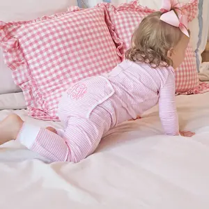 Pink Stripe Zip Sleeper - Soft Knit Pajamas for Baby & Toddler Girls