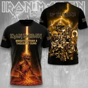 Iron Maiden 3D Apparel Tshirt, Unisex Streetwear Tee AOP All Over Print 3D Shirts for Men for Women