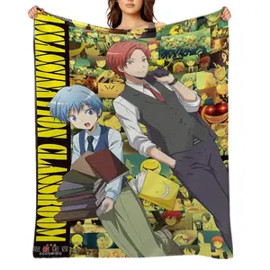 Assassination-Classroom--Flannel Throw Blanket for Girls Boys- Ultra Soft, Anti-Shrink & Wrinkle-Resistant ,Quick-Dry, Machine Washable Cozy Throw ,Perfect Gift for Kids Adults A-14