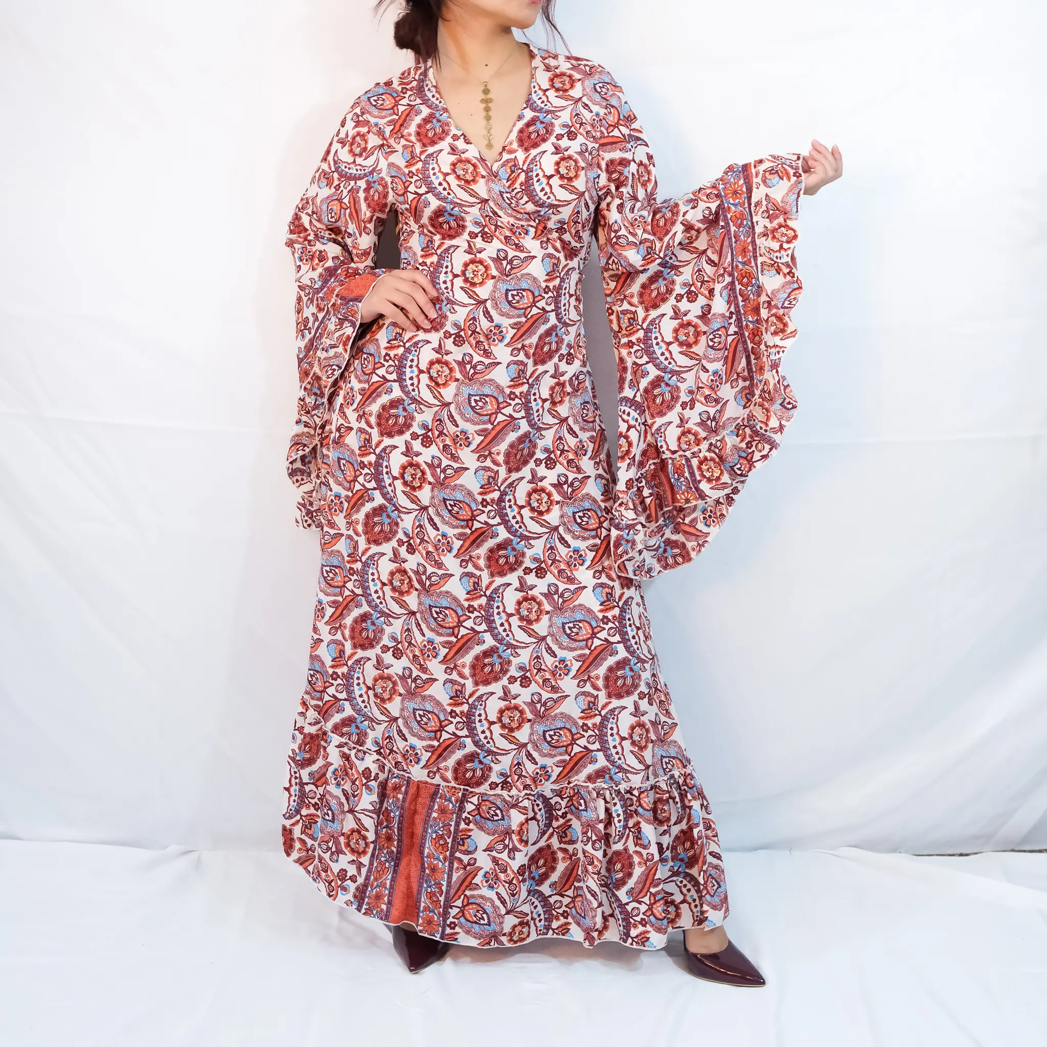 Long Maxi Wrap Dress, Summer Boho Gypsy Sun Dress, Flare Long Sleeve Outfit, Retro Style, 80s 90s Festival Fashion, Bohemian Fairy Dress - TikTok Shop Long Maxi Wrap Dress, Summer Boho Gypsy Sun Dress, Flare Long Sleeve Outfit, Retro Style, 80s 90s Festival Fashion, Bohemian Fairy Dress - TikTok Shop