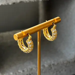 Itty Bitty Crystal Hoops