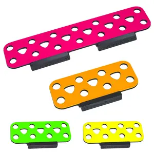 GlowRack Magnetic UV Frag Rack – Coral Propagation Holder for Reef Tanks | Small 11 Plug or Large 21 Plug | Holds Standard ½” Frag Plugs | Coated Magnets | Black with UV Accent Colors