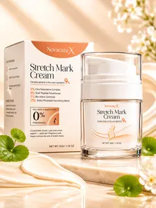 NovacaraX Cica Body Smoothing Cream with Peptides Ceramide and Barrier Support for Stretch Marks Pregnancy and Postpartum Skin Care
