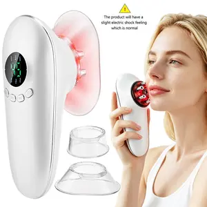 Facial and Body Sculpting Massager, LED Red Light Hot Compress, Face Lifting Device, Home Use Cupping Tool for Face, Abdomen, Arms, Legs, Waist, Full Body Relaxation