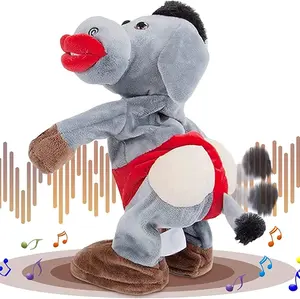 MIAODAM Dancing and Singing Donkey Toy,Interactive Musical Plush Toy, Electric Shaking Donkey Stuffed Animal, Perfect Birthday Gift for Kids & Adults TikTokShopBlackFriday