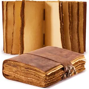 Leather Journal - Lock Closure, Book of Shadows Journal, Grimoire Journal,  Journal,  Journal 240 pages Antique Deckle Edge Paper