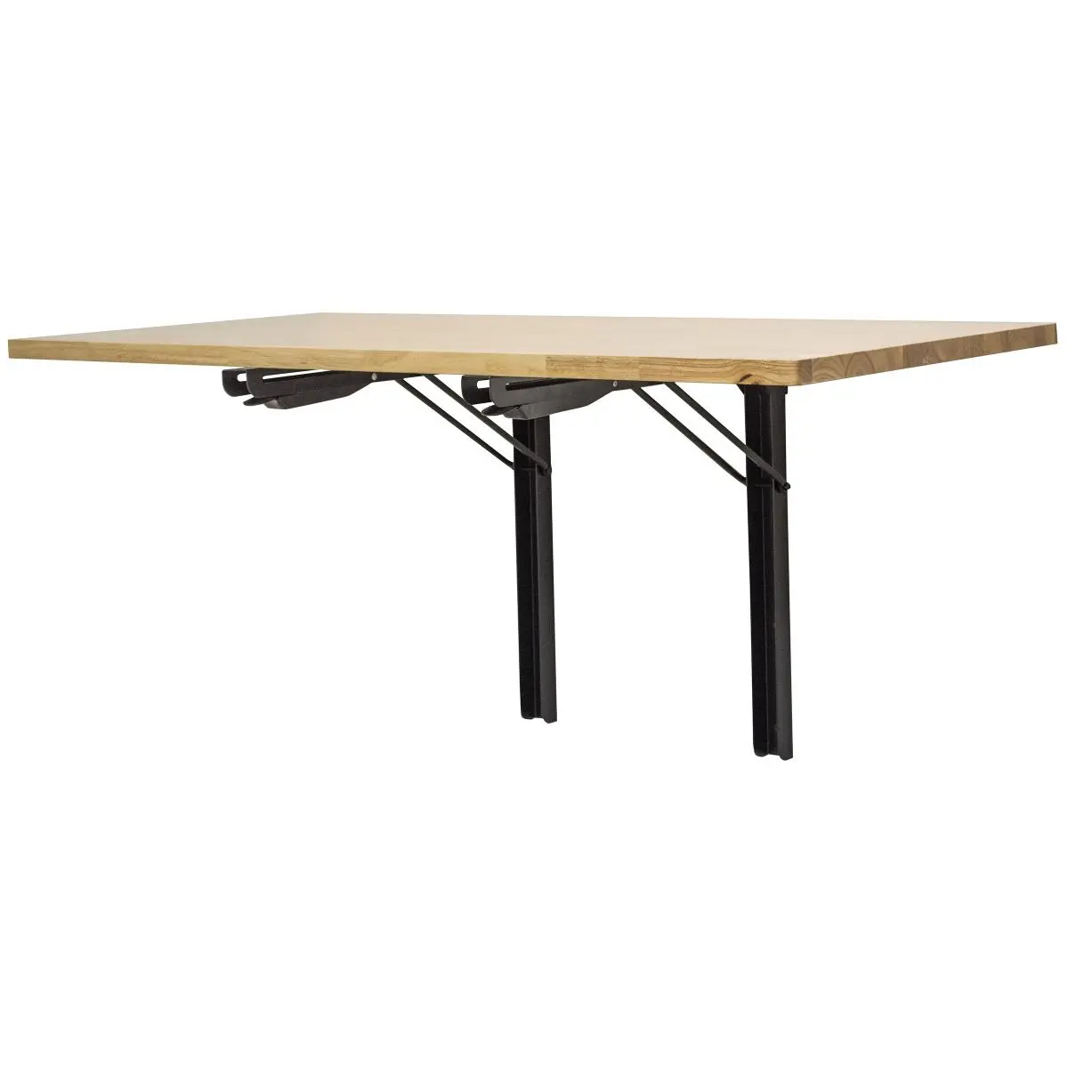 212 MAIN Foldable Wall-Mounted Work Bench, Silver, 47.25x22.85x1 in., Small Spaces, Wood Top
