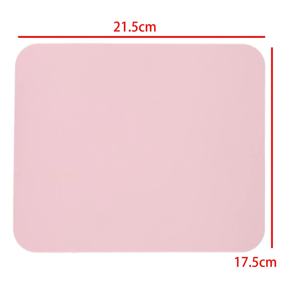 2-Pack Rectangular Silicone Gel Ultra-Thin Wrist Support Mouse Pads (21.5x17.5cm), Mouse Mat with Excellent Tracking & Superior Control, Wrist Pads for Rubber Devices & Laptop Desks, Pink