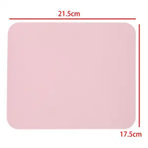2X Mouse Mat Computer Mouse Silicone Gel Mouse Pad Ultra-Thin Laptop Computer, Pink