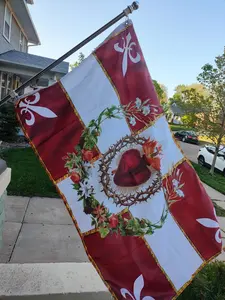 Flag of the Sacred Heart ��� Red ��� Indoor/o