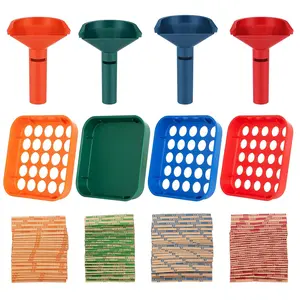 Coin Sorting Tray & Coin Sorting Tube – 4 color-coded coin separator trays and coin sorting tubes bundle with 100 assorted coin wrappers