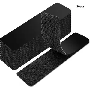 20PC Invisible Car Floor Mat Fastener, Double-Sided Adhesive Hook and Loop Tape, Strong Self-Adhesive Patch for Car Trunk Fixing