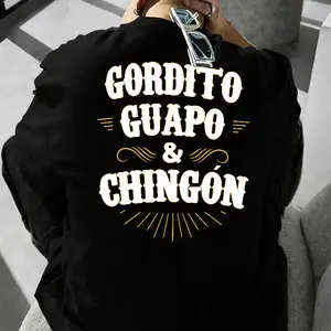 Gordito Guapo & Chingon" Mexican Slang T-Shirt, Hispanic Pride Casual Tee, Latino Confident Statement Top