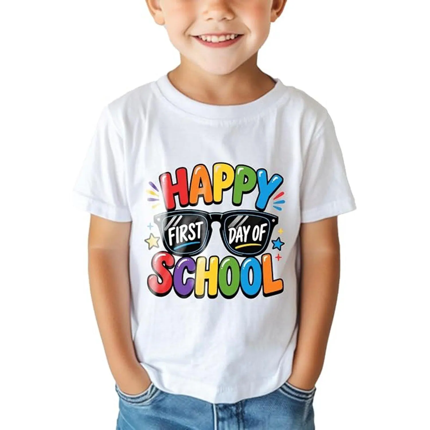 Toddler First Day of School Shirt for Kids 1st Day of School Shirts Back to School Cotton Tee 2T-16Y