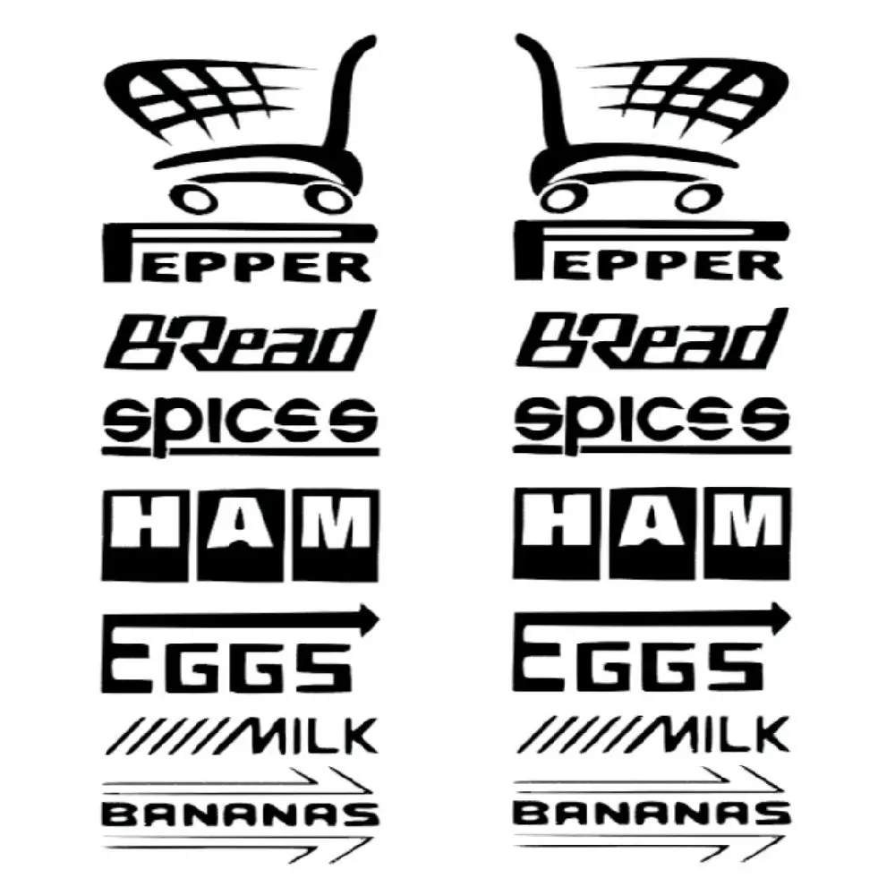 Grocery Getter 2 Pack Directional Self Adhesive Vinyl Window Decal for Smooth Surfaces Black Color Easy Install, Stickers nah, Decals Yeah.