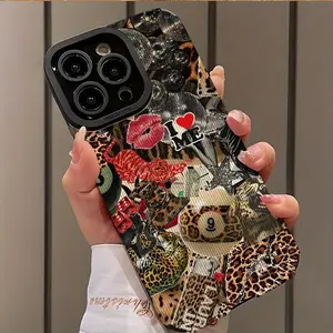 Fashion Lip Pattern Phone Case, Shockproof Phone Protective Cover, Phone Accessory Compatible with iPhone 16 15 14 13 12 11 Plus Pro Max, Casing, Protector