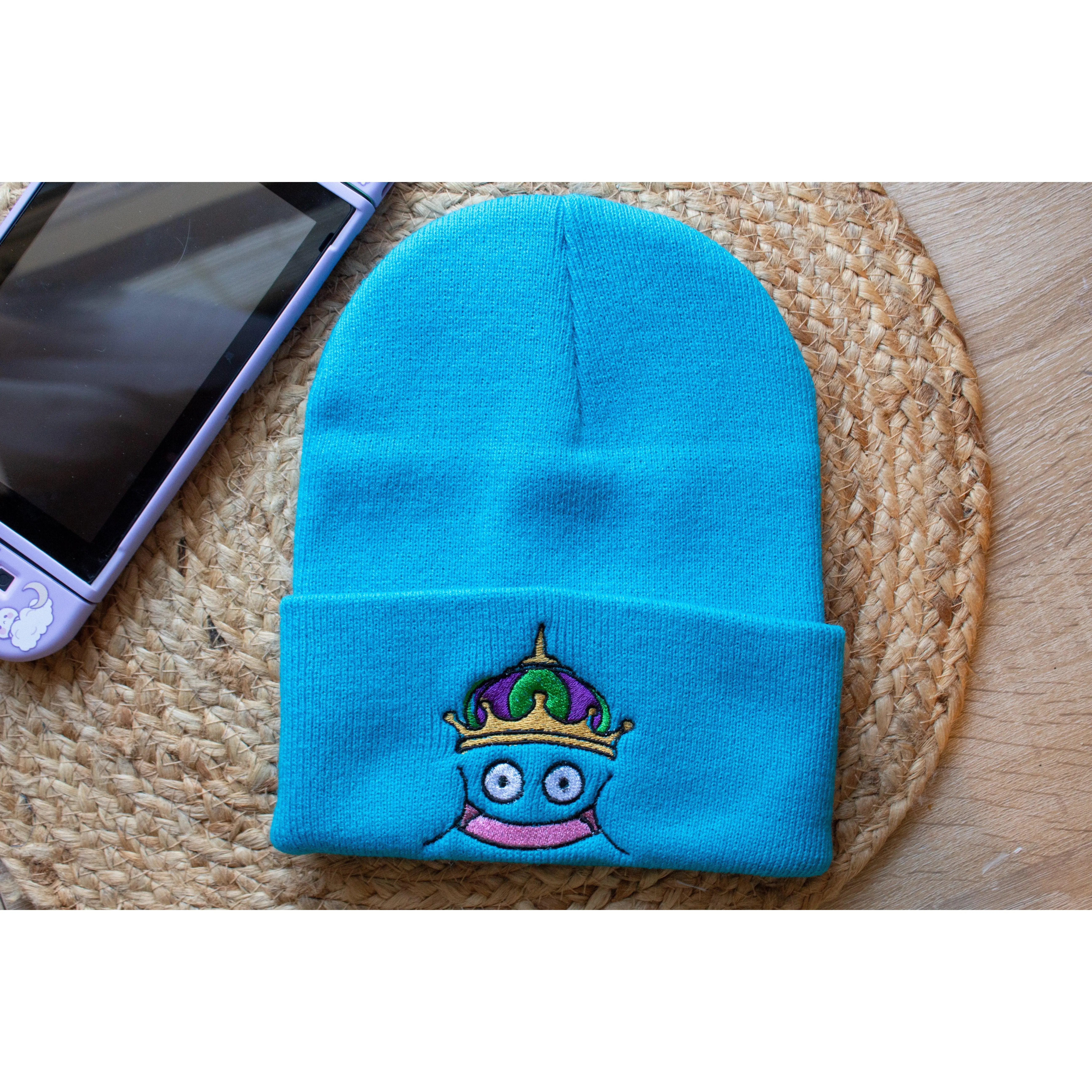 Dragon Quest King Slime Face Beanie | Embroidered | One Size Fits Most