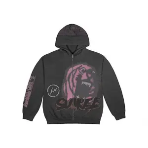 Travis Scott Cactus Jack For Fragment Sunrise Zip Up Hoodie Black (men) by StockX
