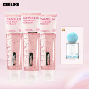 CEELIKE Oral Care 4-Piece Set - 3 Toothpastes & 1 Oral Spray for Comprehensive Cleaning & Long-Lasting Fresh Breath Camellia Bloom Flavor Cleanser