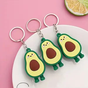 Soft Plastic Fruit Keychain Pendant, High-End Avocado Design, Exquisite Small Gift Bag Accessory, Available in 10/20pcs Sets