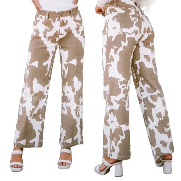 Cow Spot Print Jeans