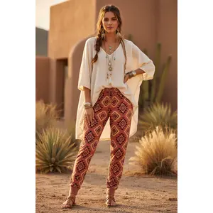 Jax Joggers - Pink Maroon Aztec