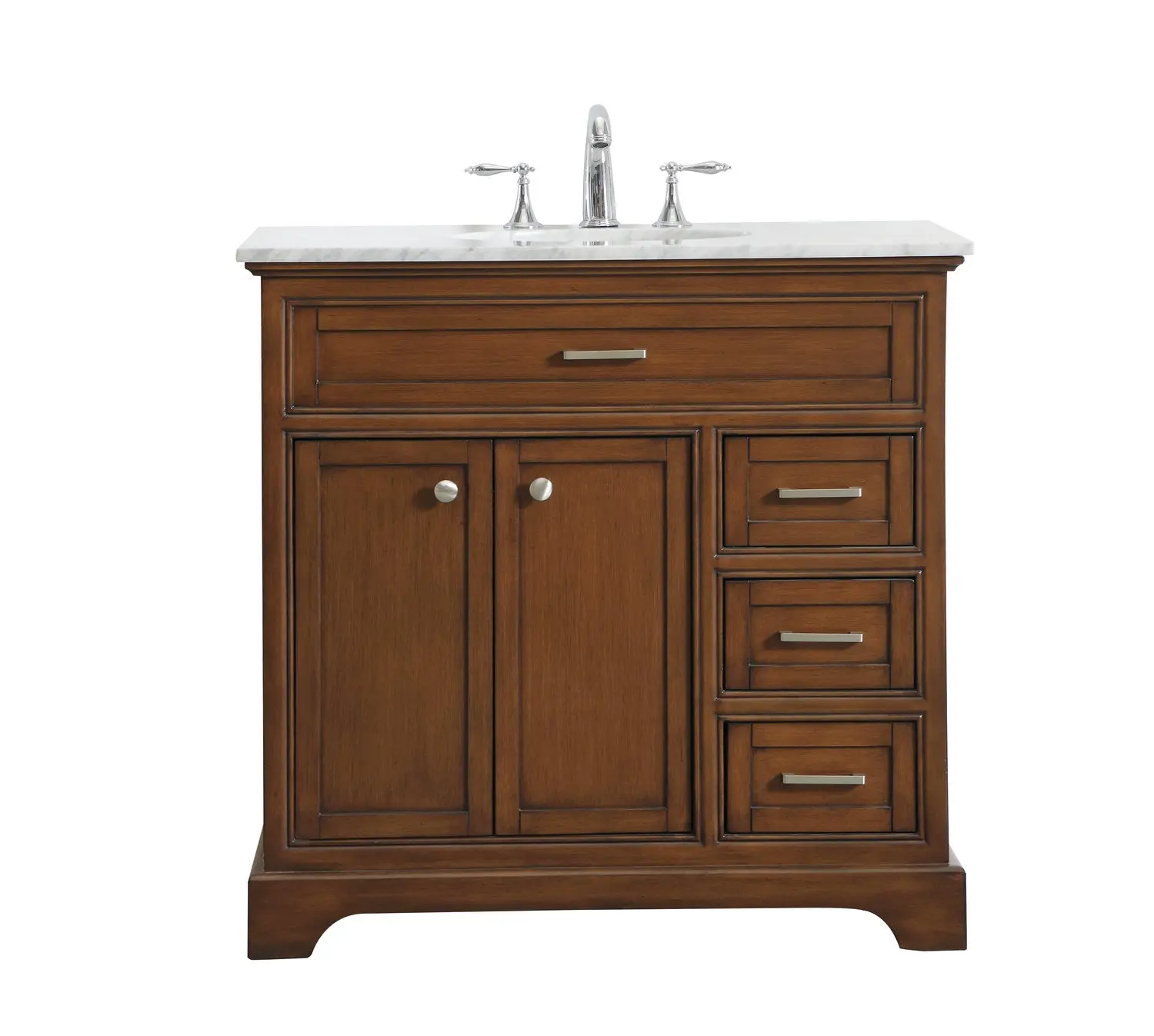Americana Single Bathroom Vanity Set Teak