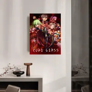 Painting Calligraphy Minimalist Inner C-Code Frame Painting Elevate Your Space Light Luxury Inner Frame Decor Create a G-Geass Premium Home Vibe No Drilling Needed Easy Painting to Anime Hang HD Art Inner Frame