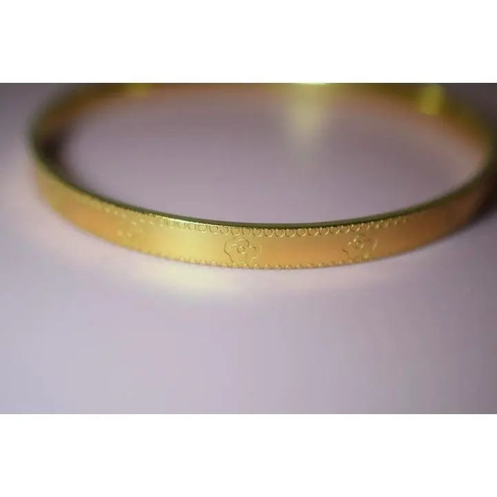 Engraved Floral Bangle