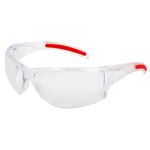 12 Pack of MCR Safety HK110 HK1 Series Clear Safety Glasses with Clear Lens Soft, Secure TPR Nose Piece Non-Slip Soft Temple Inserts