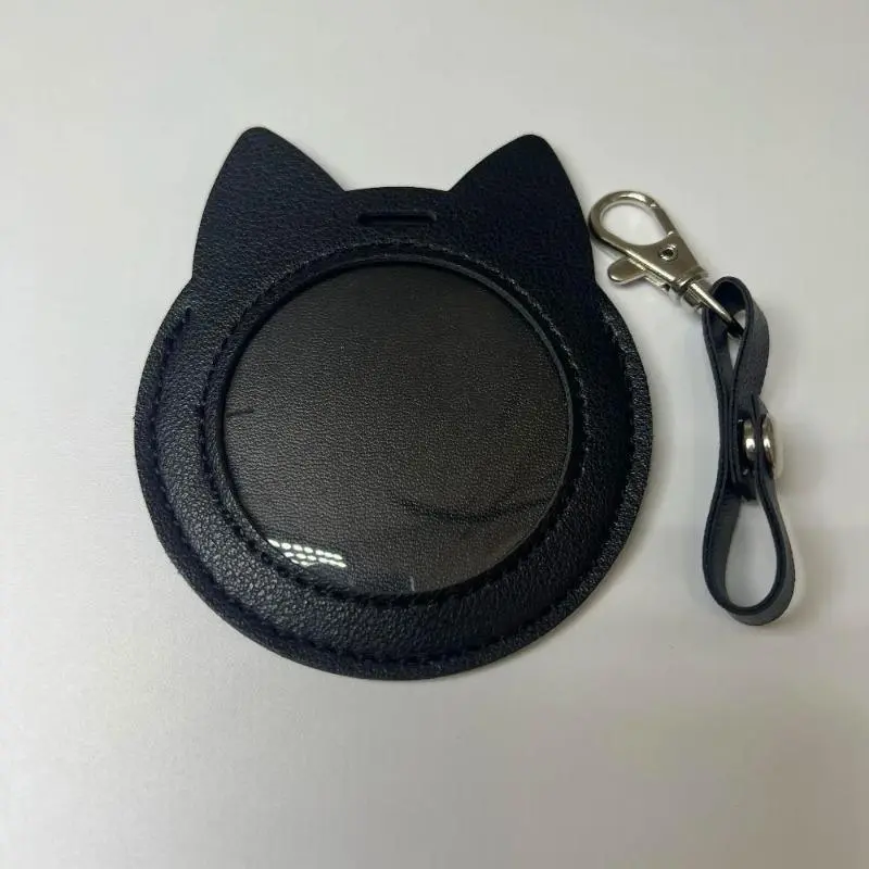 Cat Shaped Badge Protector - Vibrant Digital Print ID Holder for Badges, Durable Portable Card Case, Cute Backpack/Bag Pendant, 55mm Card-Fit, School & Office Use, Id Holders For Badges