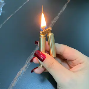 Cool Vintage Lighter, Mini Portable Unique Novelty Collectible, Brass & Stainless Steel Craft, Premium Gift Box Packaging, Personalized Unique Gifts For Men Women,   Holiday Gift Idea, Retro Aesthetic Display, Souvenir (Without Fuel)