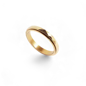 Dainty Hammered Band Spinning Fidget Ring