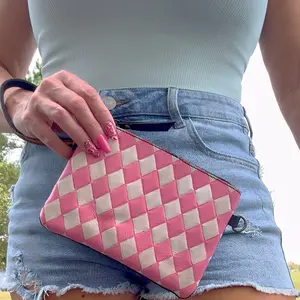 Cowgirl Kiss Checkered Leather Small Purse