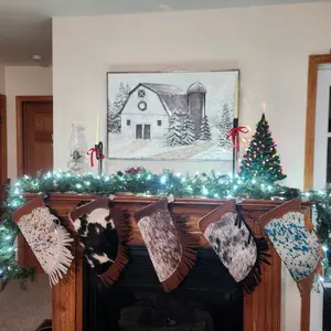 Custom Handmade Leather Christmas Stockings - Chap Stockings for Festive Season