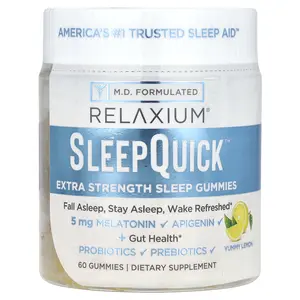 Relaxium SleepQuick™ Gummies, Yummy Lemon, 60 Gummies