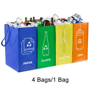 Foldable Garbage Bag with Recycling Print – Durable, Large Capacity for Home & Kitchen