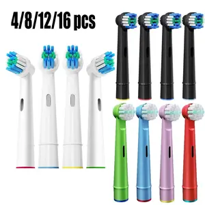 Multifunctional Toothbrush Head Set, 8pcs Replacement Brushes Compatible with Oral-B, Fits Advanced Power Pro Health Triumph 3D Excel Vitality