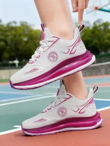 Unisex Platform Running Shoes with Laces - Fashion Contrast Color Lightweight Sneakers for Outdoor Sports & Daily Wear Athletic Shoes