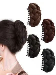 1pc Elegant Braided Hair Clip - Oval Claw Clip - Super Cute Clips - A must-have for women's easy high buns, durable for everyday wear, a perfect gift for special occasions, a quick styling hairpin, and an easy accessory for creating a high bun.