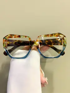 Vintage Fashion Leopard Pattern Eyeglasses, Trendy Casual Eyeglasses for Women & Men, Fashion Eyeglasses for Work, Daily Clothing Decor, Perfect for Student Daily Use, Stylish Trendy Eyewear