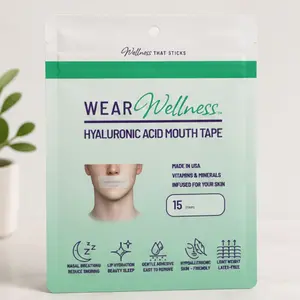 WearWellness Hyaluronic Acid Mouth Tape – Overnight Nasal Breathing Strips with Hyaluronic Acid, Vitamin E & Passion Fruit Extract | 15 Count