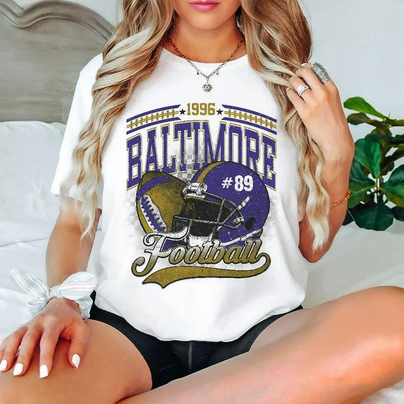 Baltimore Football Vintage Comfort Color Shirt, Game Day Apparel
